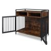 38.6 "Furniture Dog Cage, Metal Heavy Duty Super Sturdy Dog Cage, Dog Crate for Small/Medium Dogs, Double Door and Double Lock