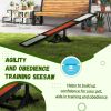 PawHut Wooden Dog Agility Seesaw for Training and Exercise, Platform Equipment Run Game Toy, Weather Resistant Pet Supplies, 71" L x 12" W x 12" H
